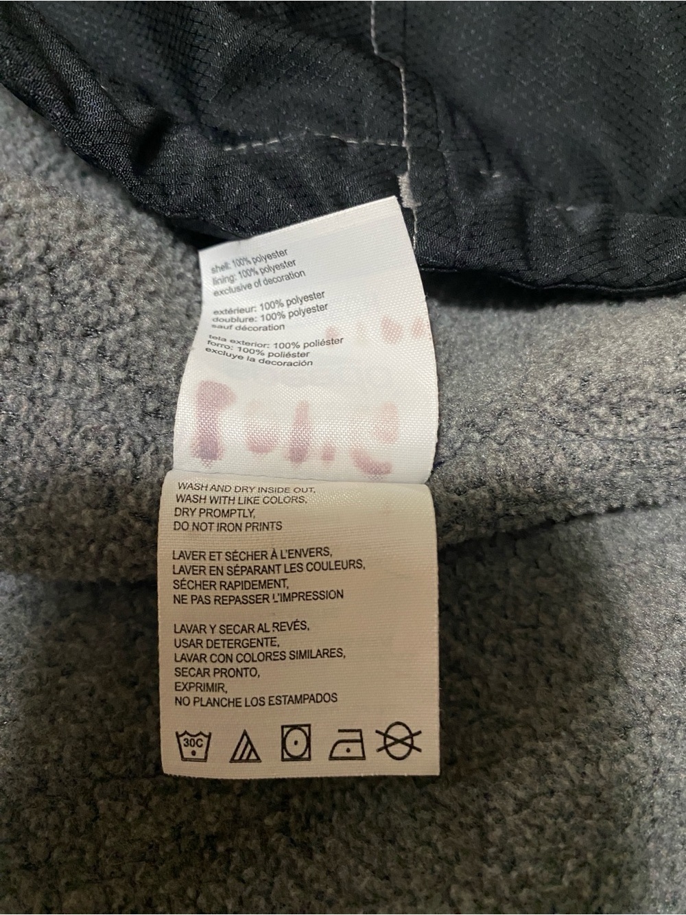Speedo Swim Parka XSmall XS Unisex Black Gray Fleece-Lined Hooded Jacket - Picture 10 of 11